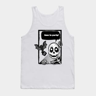 Halloween Skeleton Party Tank Top